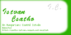 istvan csatho business card