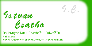 istvan csatho business card